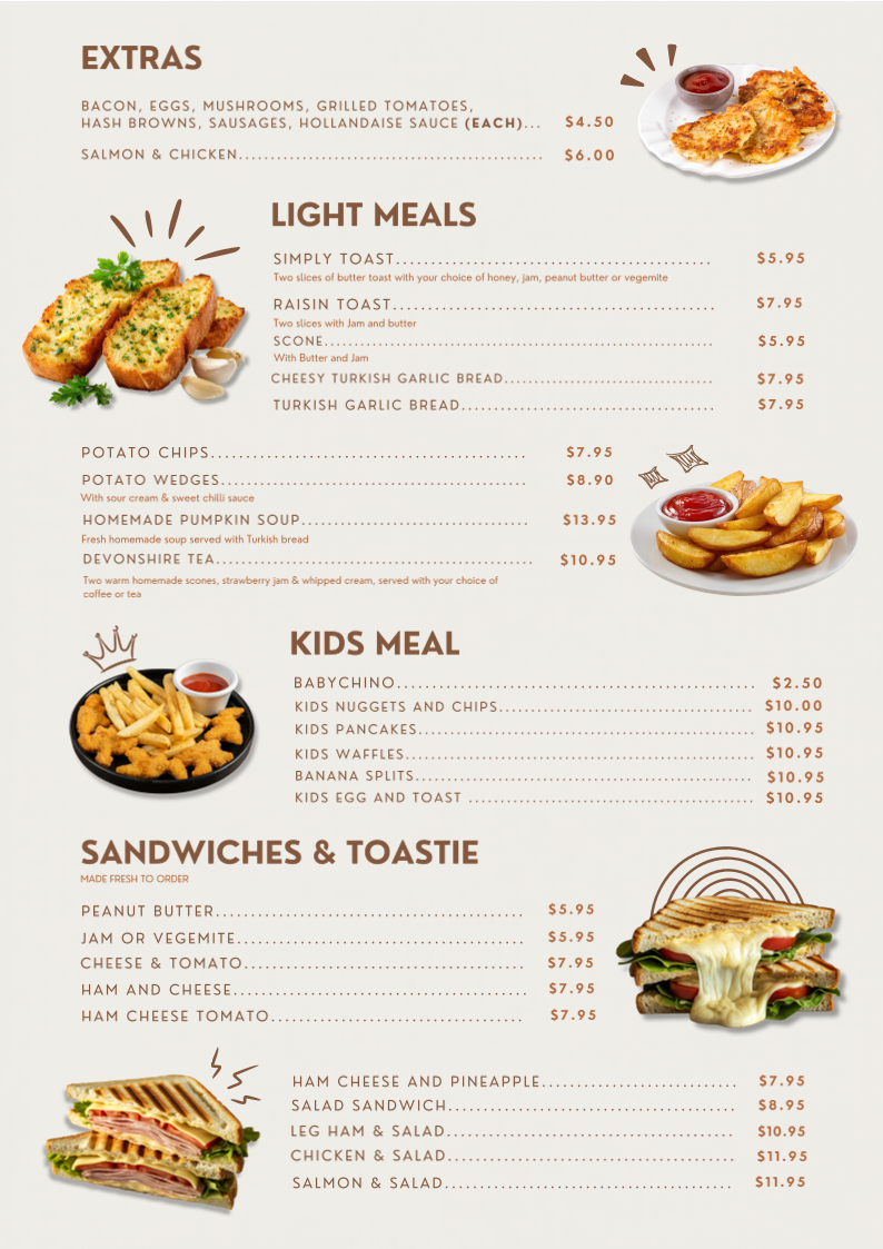 Menu, Aromas Cafe and Restaurant