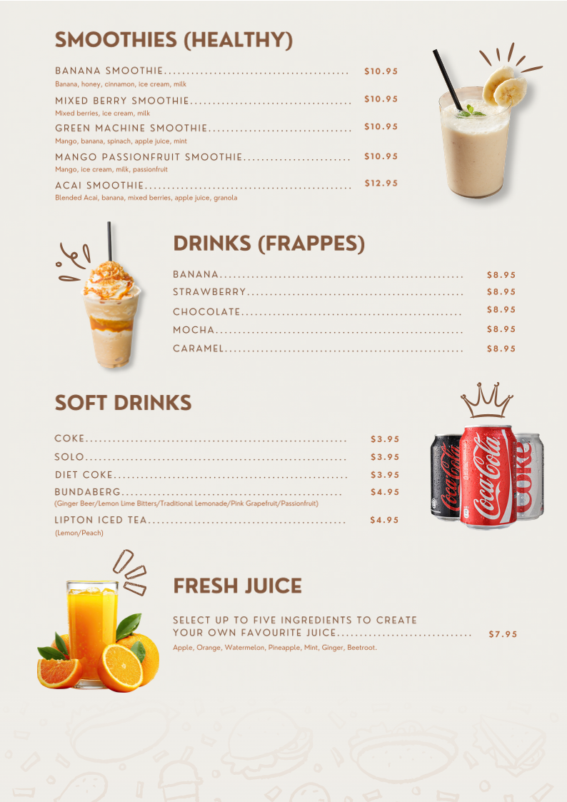 Menu, Aromas Cafe and Restaurant