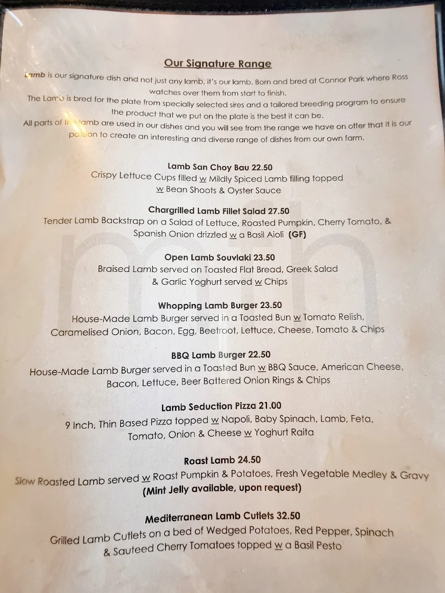 Menu, Marong Family Hotel