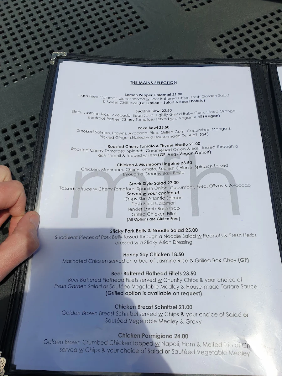 Menu, Marong Family Hotel