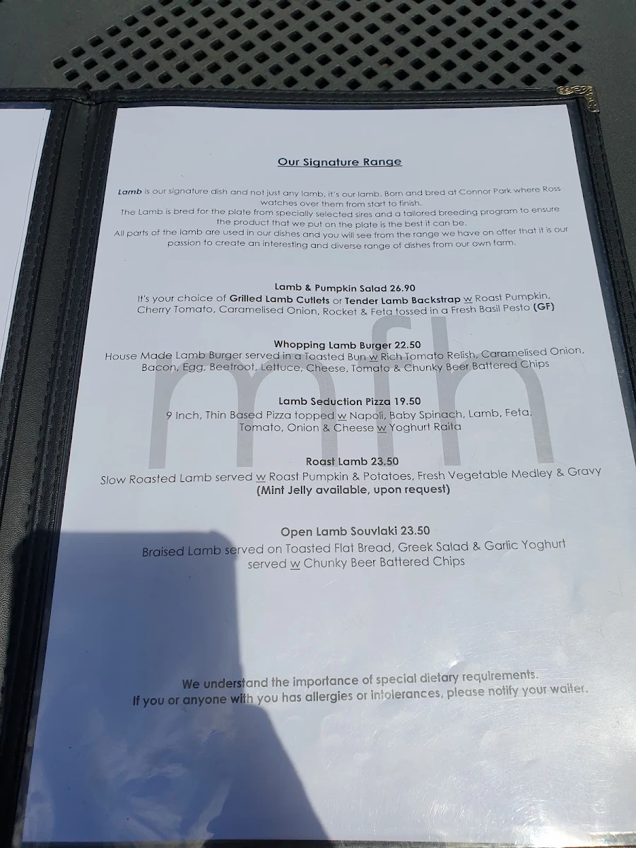 Menu, Marong Family Hotel
