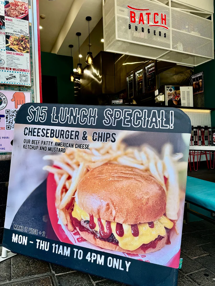 Menu, Batch Burgers