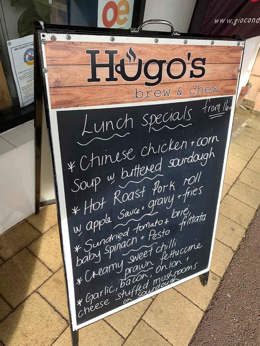 Menu, Hugo's Brew and Chew