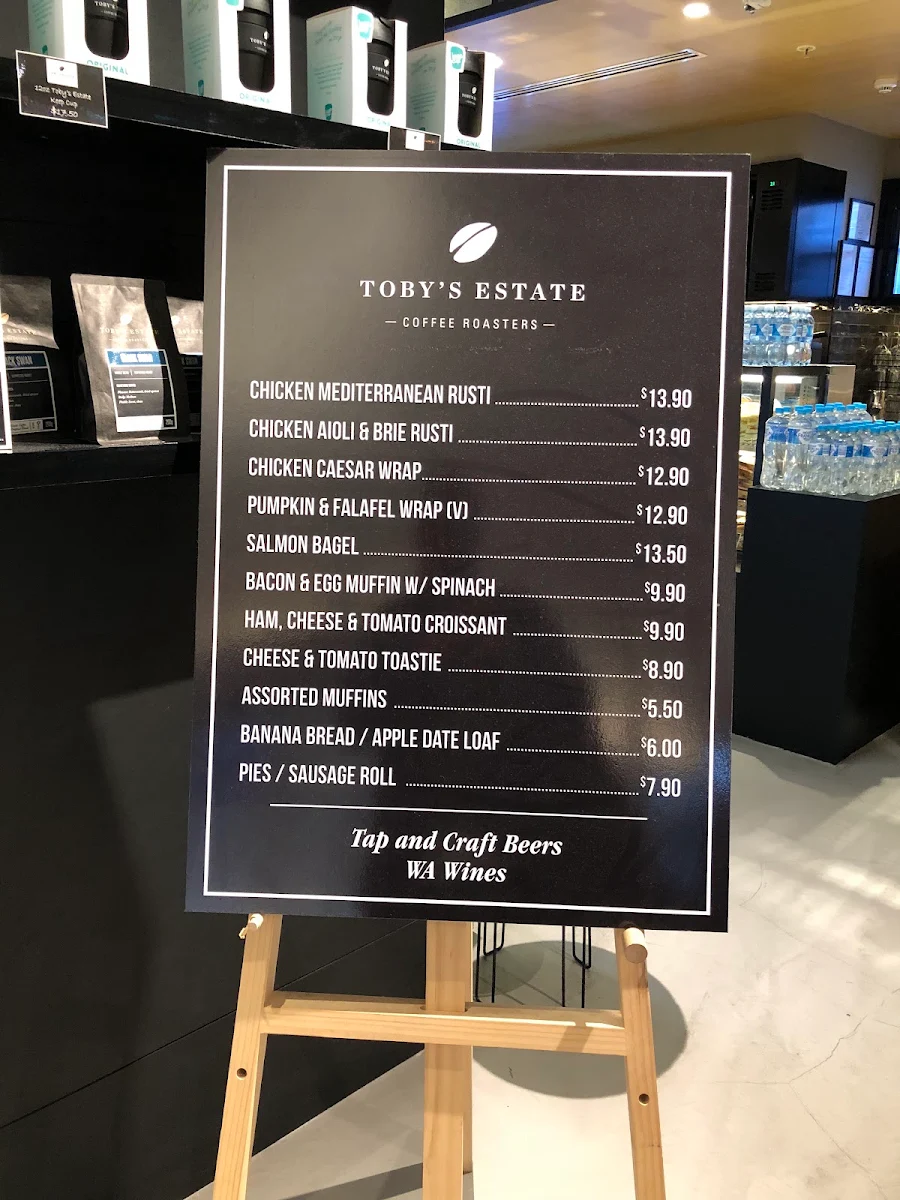 Menu, Toby's Estate