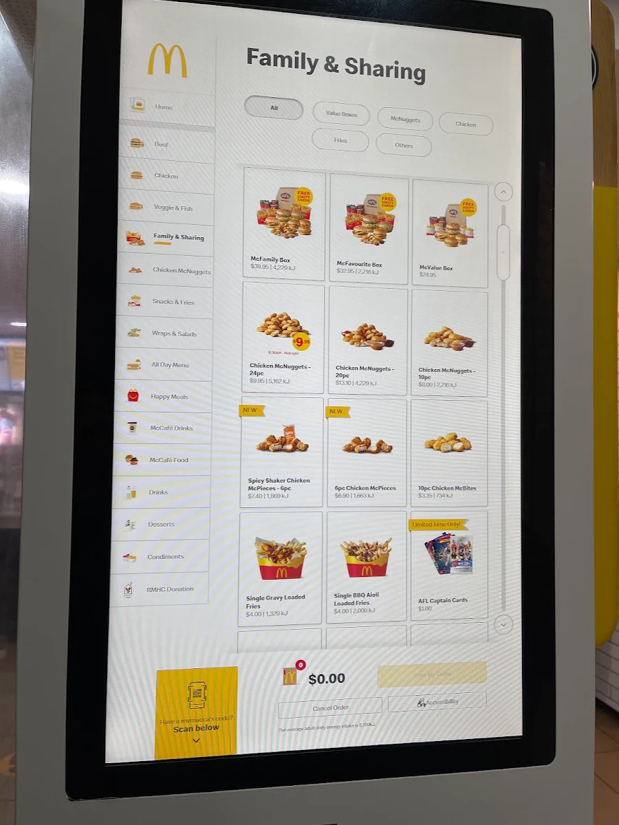 Menu, McDonald's Cavill III