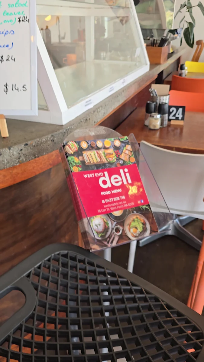 Menu, West End Deli