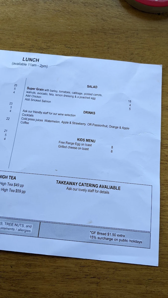 Menu, West End Deli