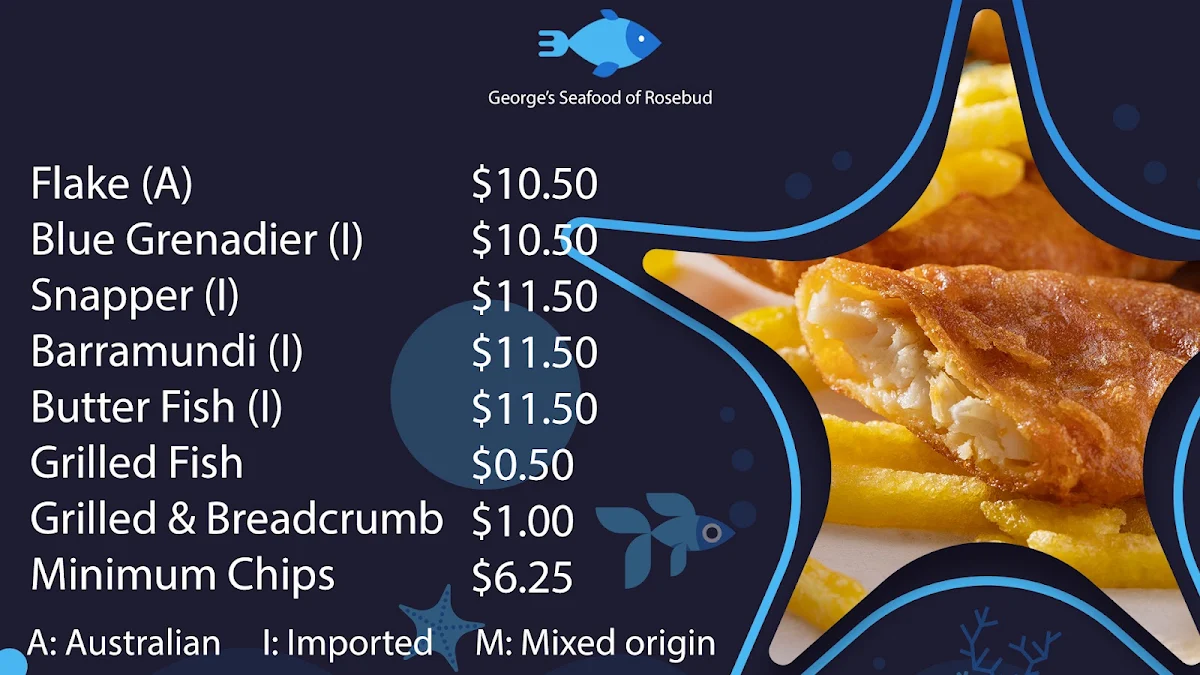 Menu, George's Seafood Of Rosebud