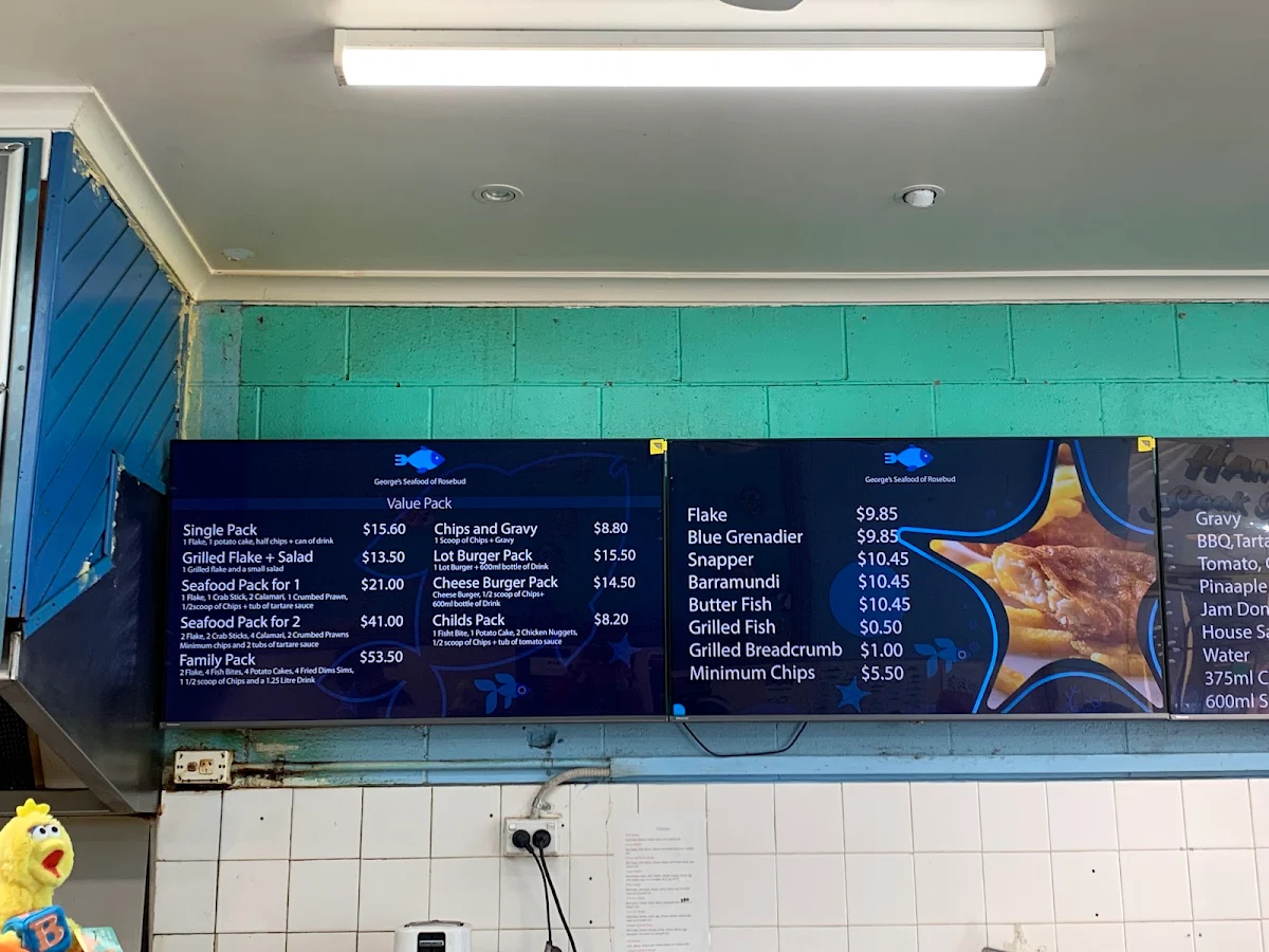 Menu, George's Seafood Of Rosebud