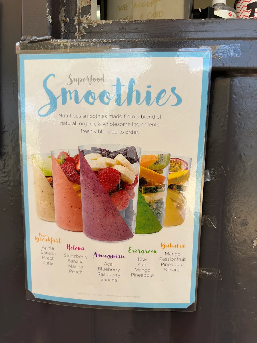 Menu, Harvey's Social