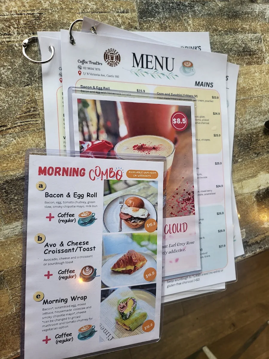 Menu, Coffee Trad3rs