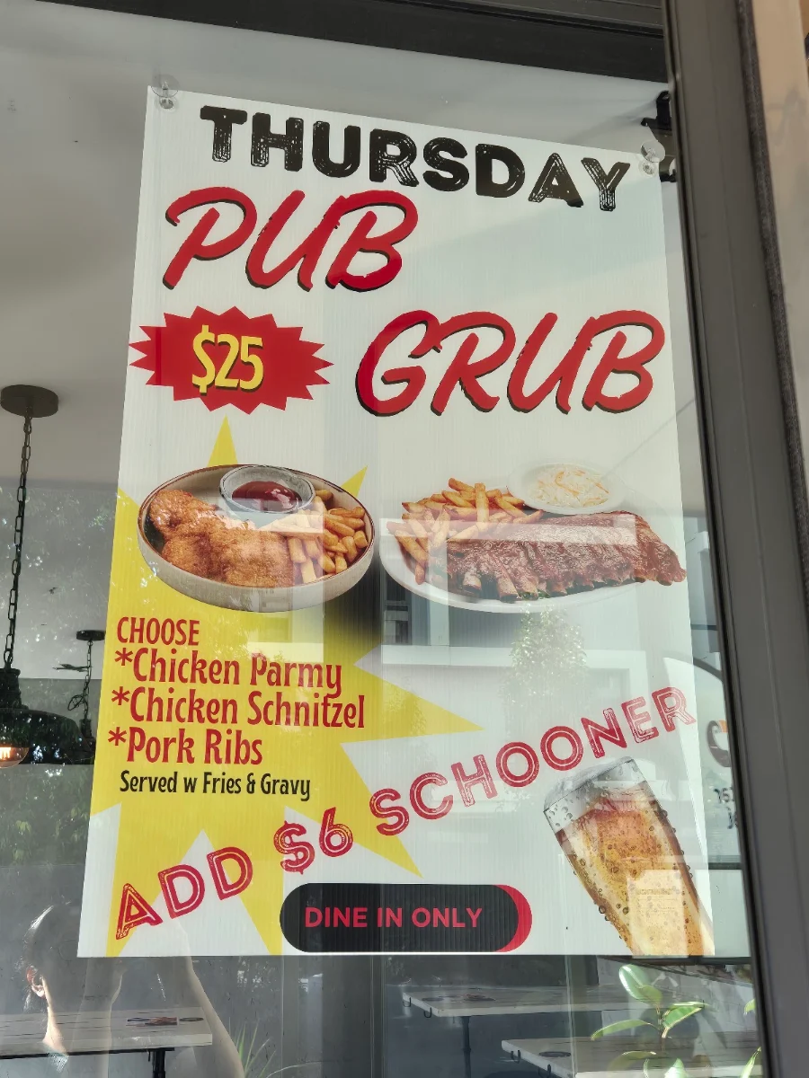 Menu, Crazy Tony’s Pizza