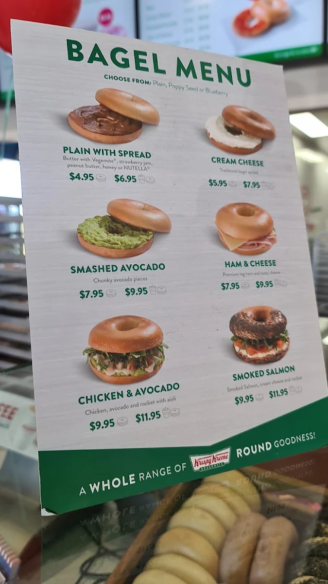 Menu, Krispy Kreme Liverpool