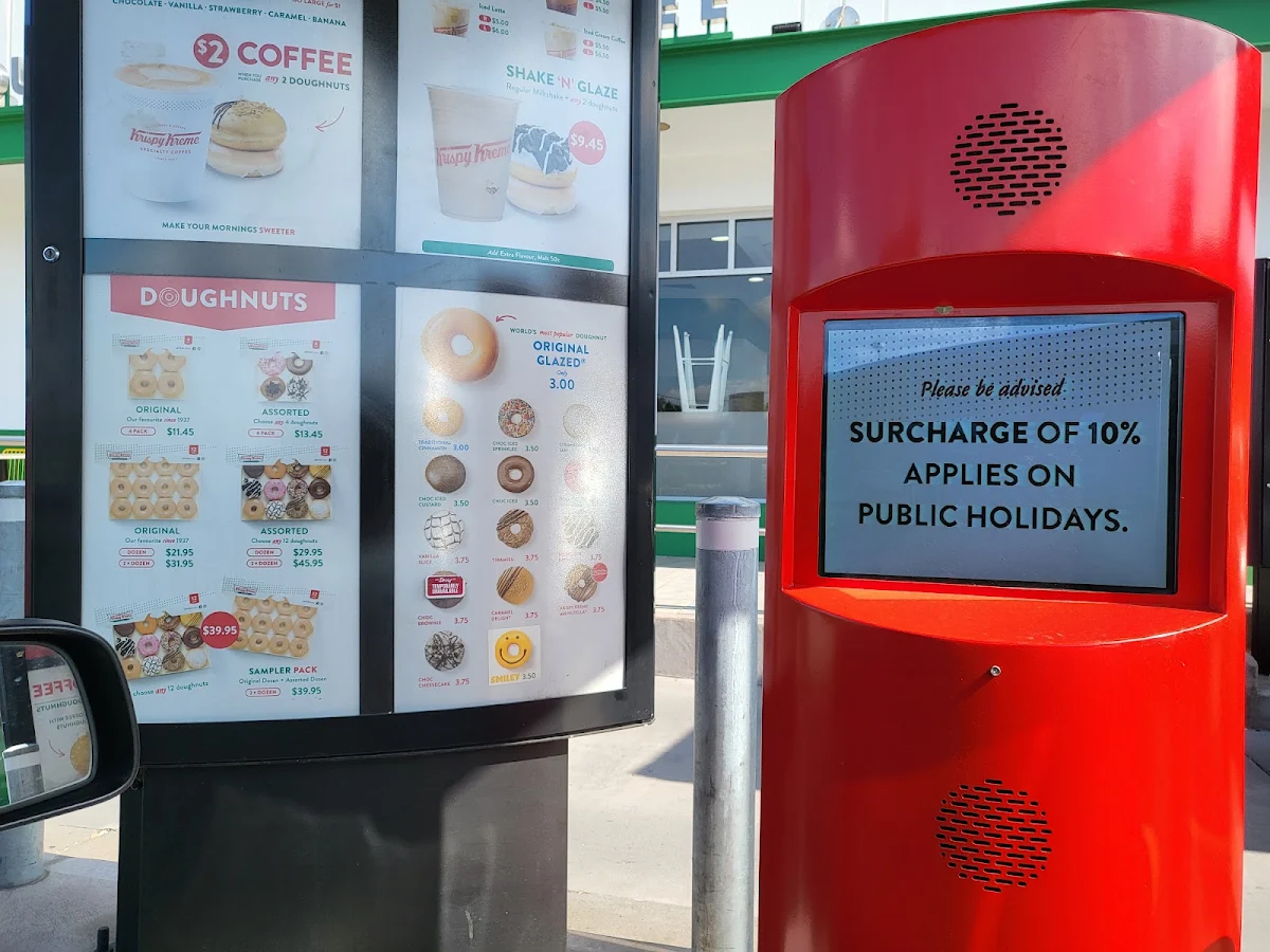 Menu, Krispy Kreme Liverpool