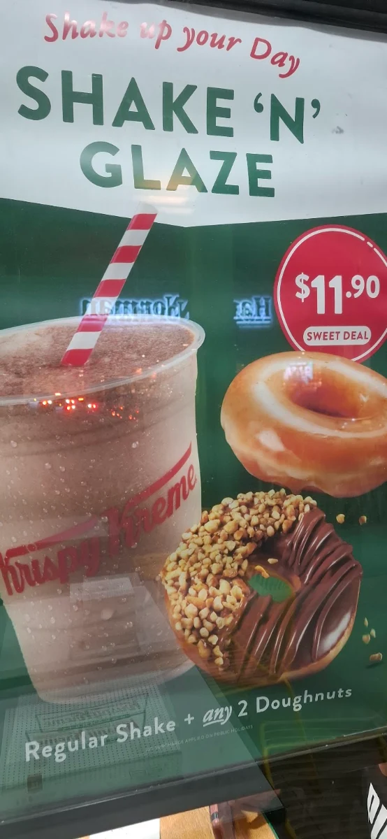 Menu, Krispy Kreme Liverpool