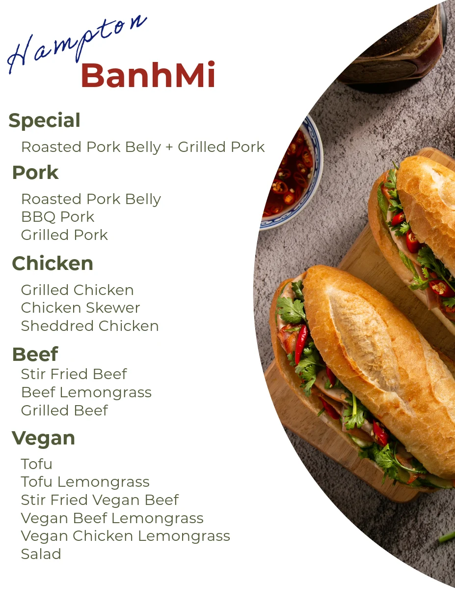 Menu, Hampton Banh Mi