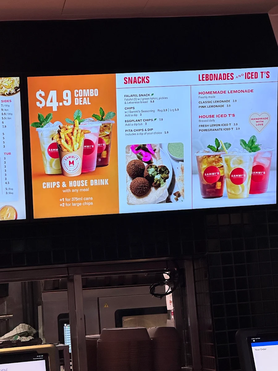 Menu, Sammi’s Circular Quay