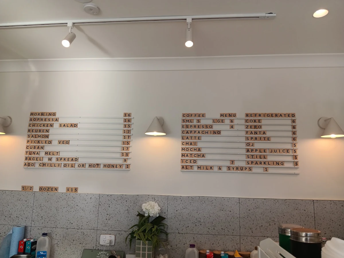 Menu, Lenny's Bagel Deli & Coffee