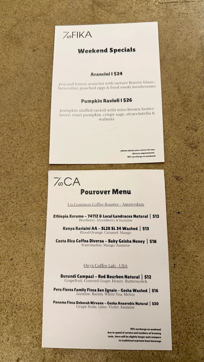 Menu, The Whisk Fine Patisserie