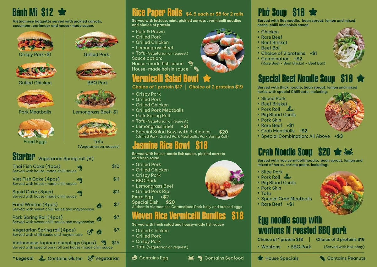 Menu, Viet Iconic