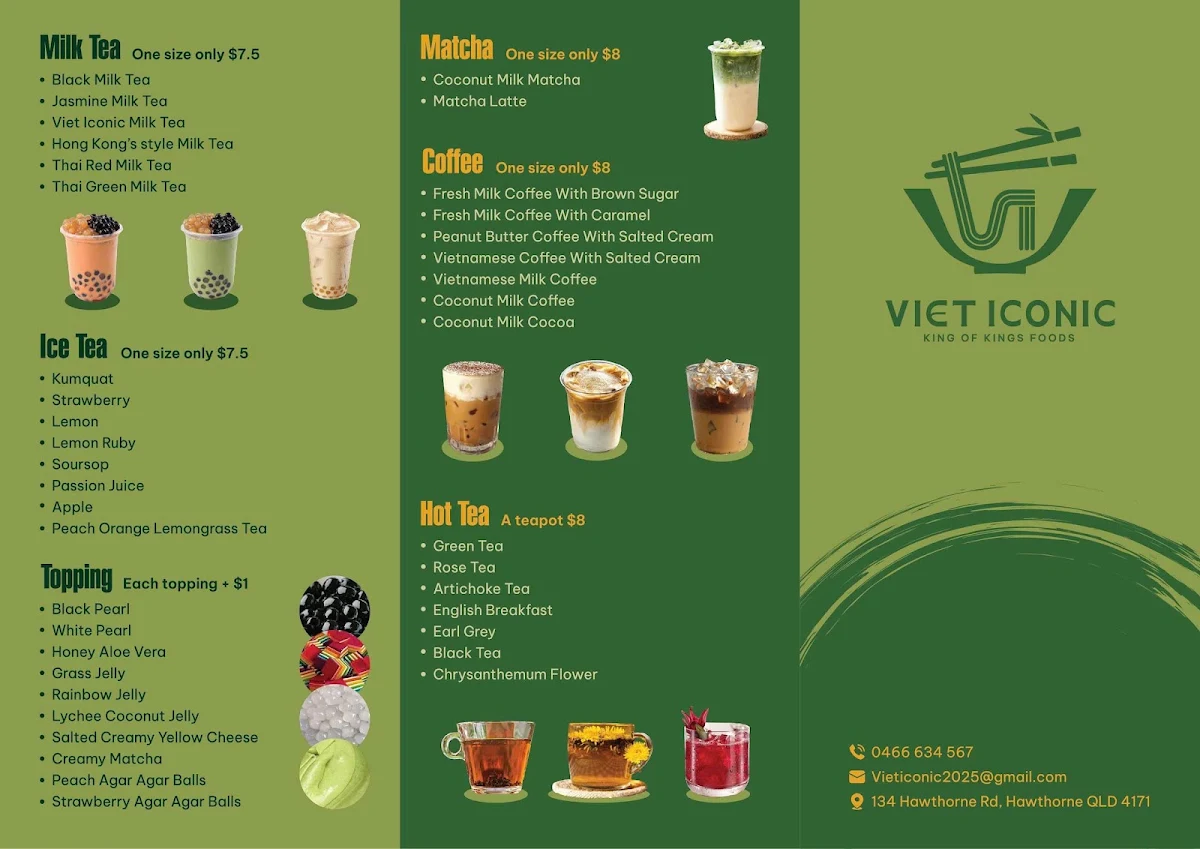 Menu, Viet Iconic