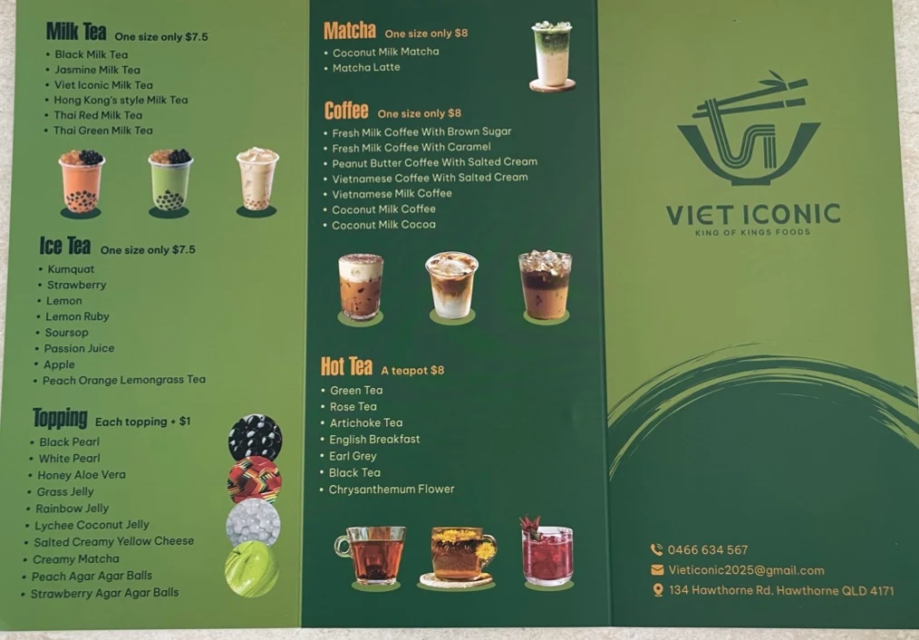 Menu, Viet Iconic