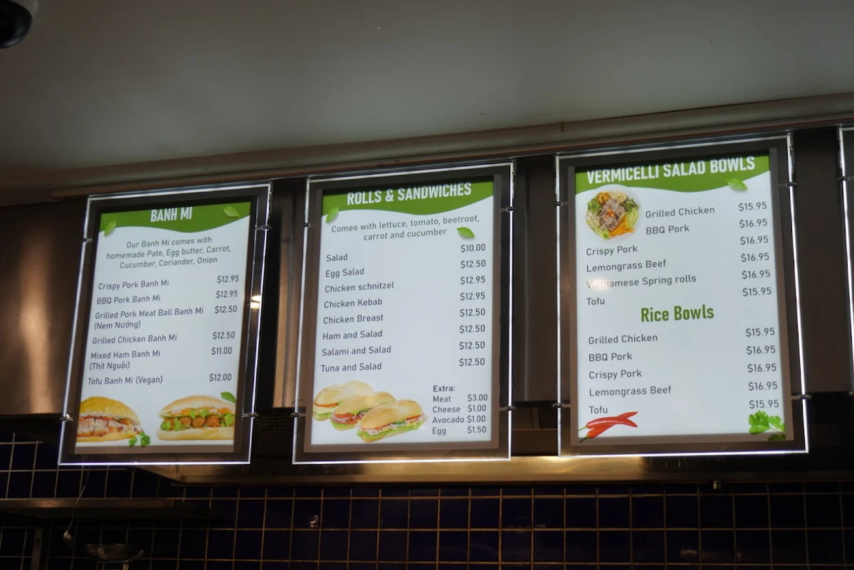 Menu, Cafe Fresh