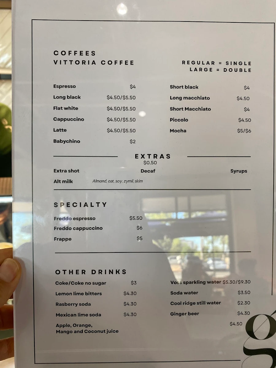 Menu, The General