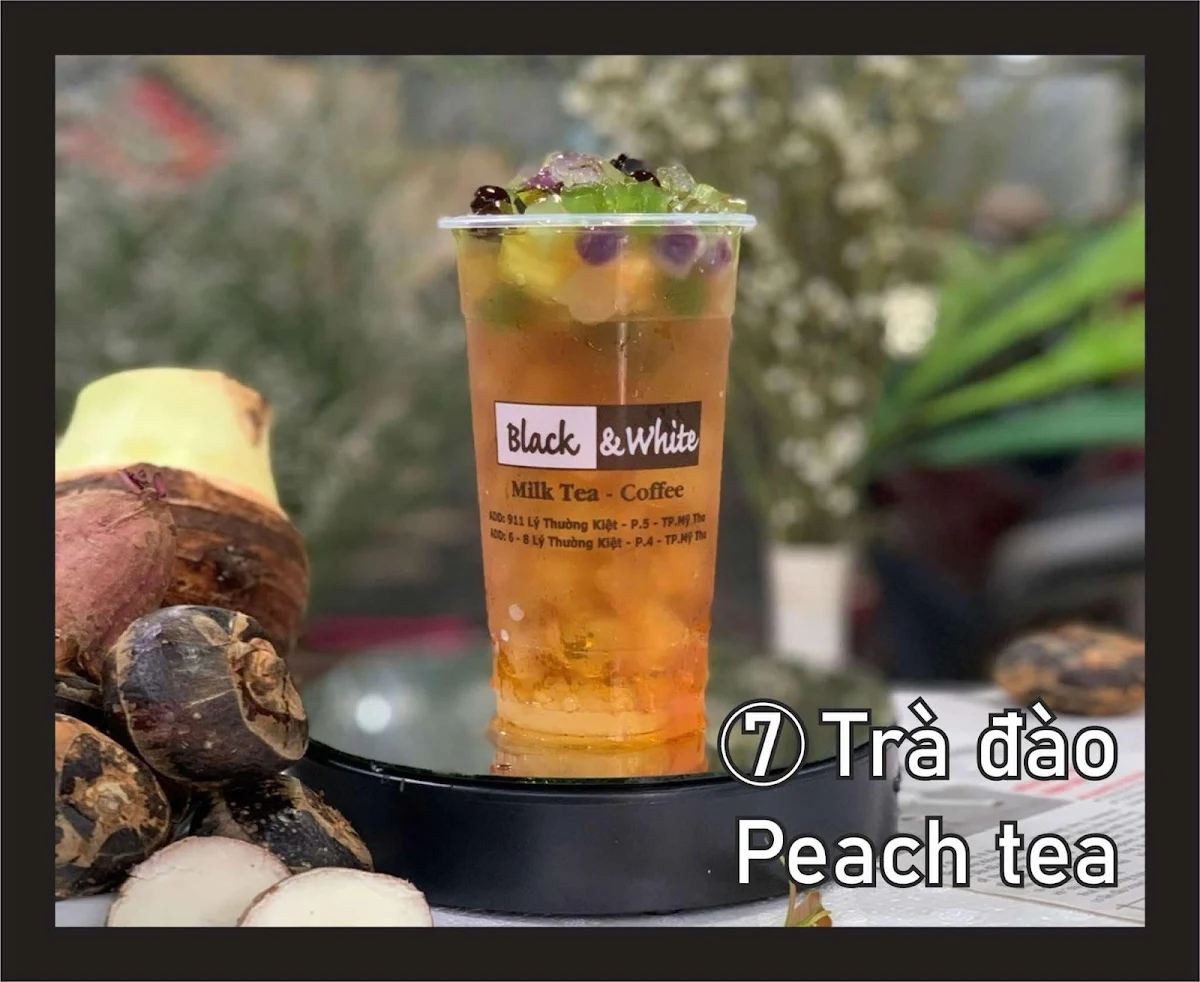 Menu, Black And White Milk Tea