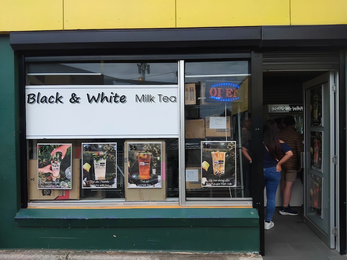 Menu, Black And White Milk Tea