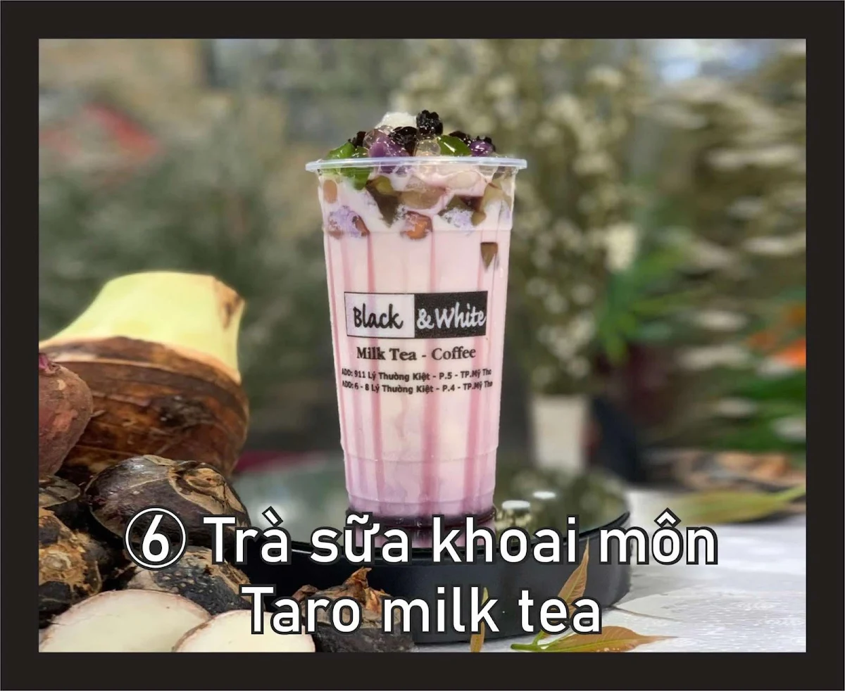 Menu, Black And White Milk Tea