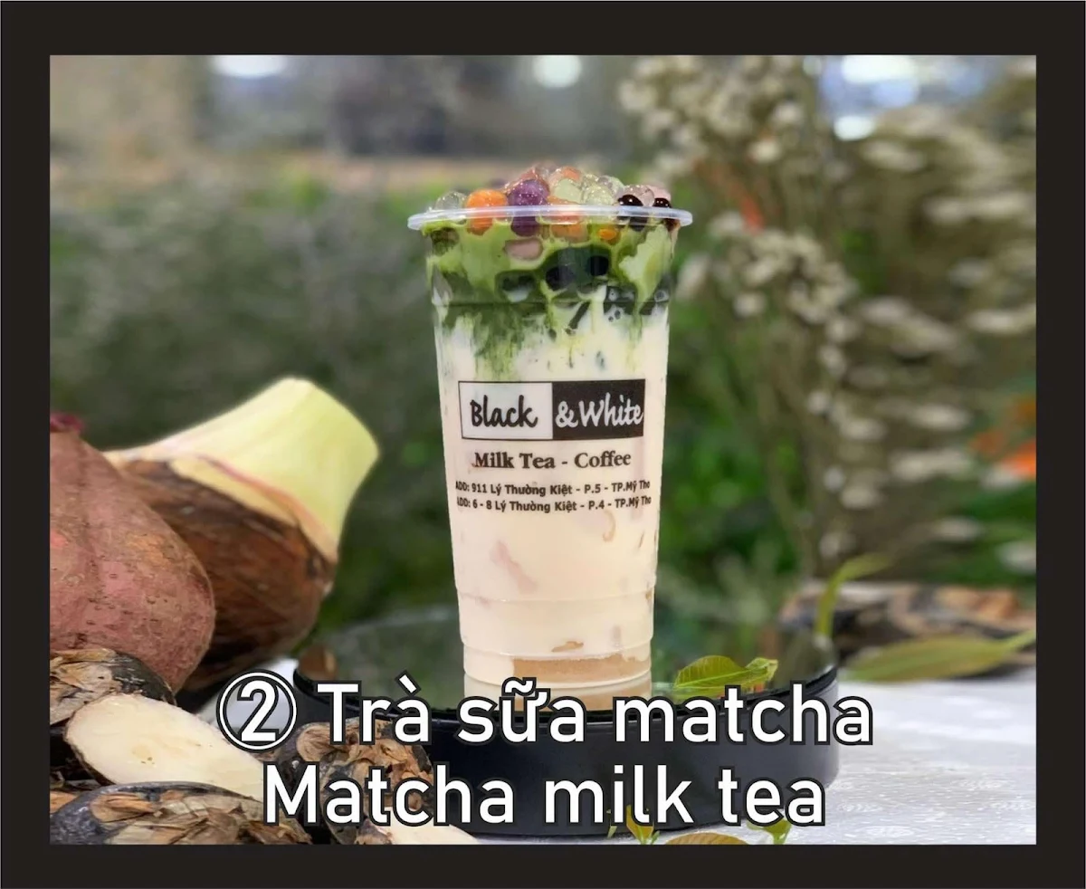 Menu, Black And White Milk Tea