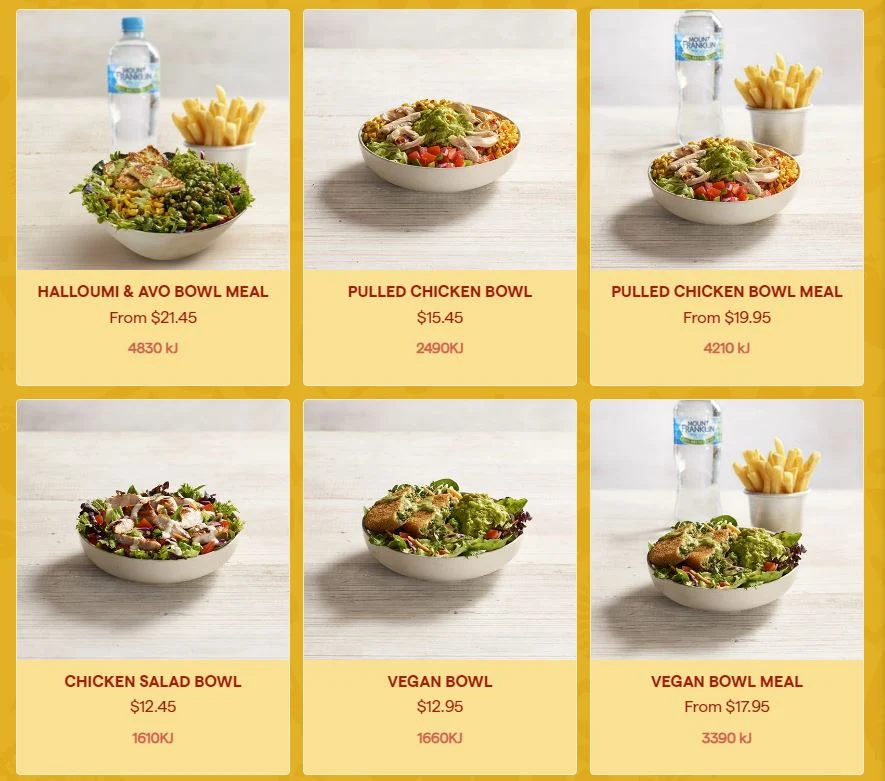 Menu, Oporto Rothwell Drive Thru