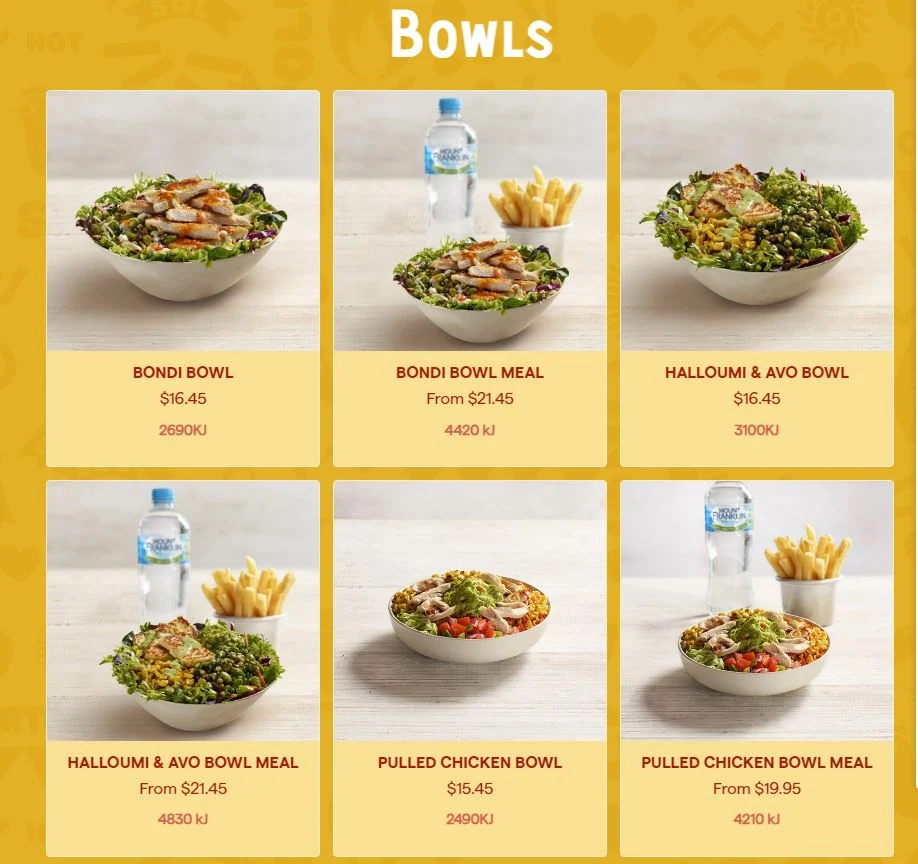 Menu, Oporto Rothwell Drive Thru