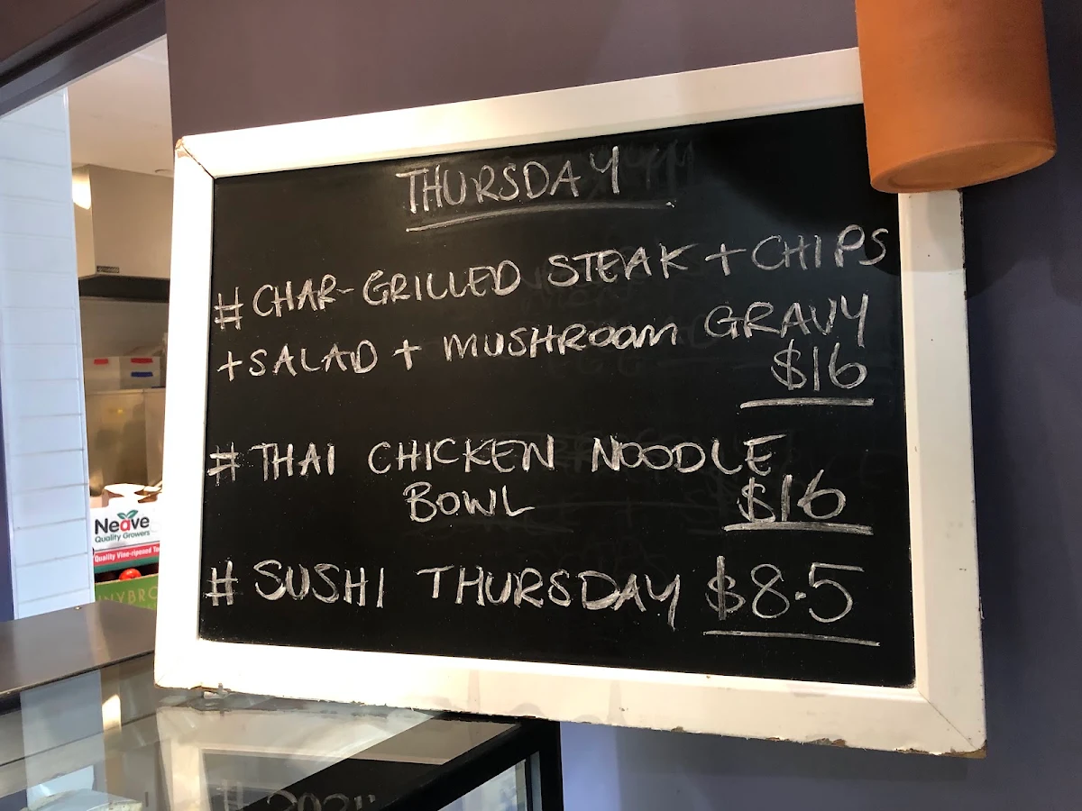 Menu, Mr Jones Cafe