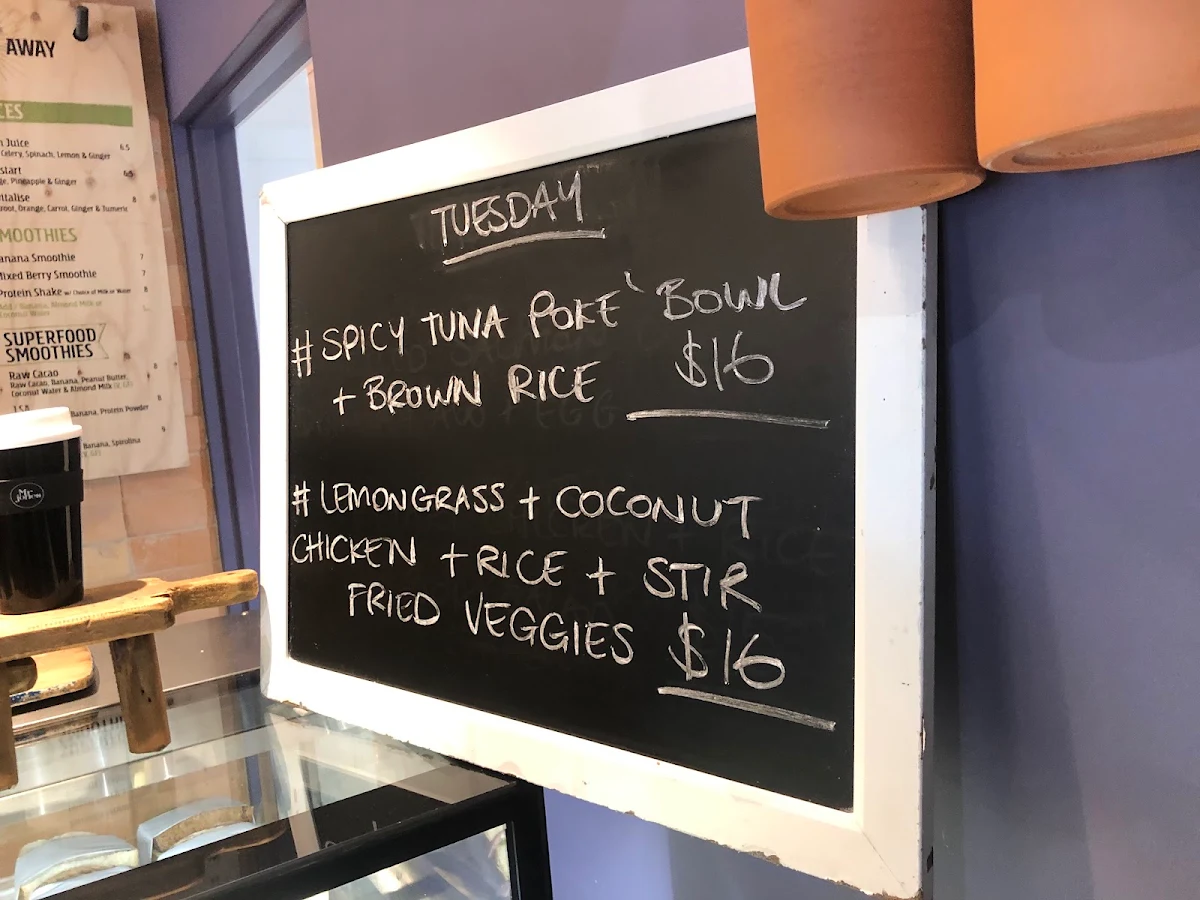 Menu, Mr Jones Cafe