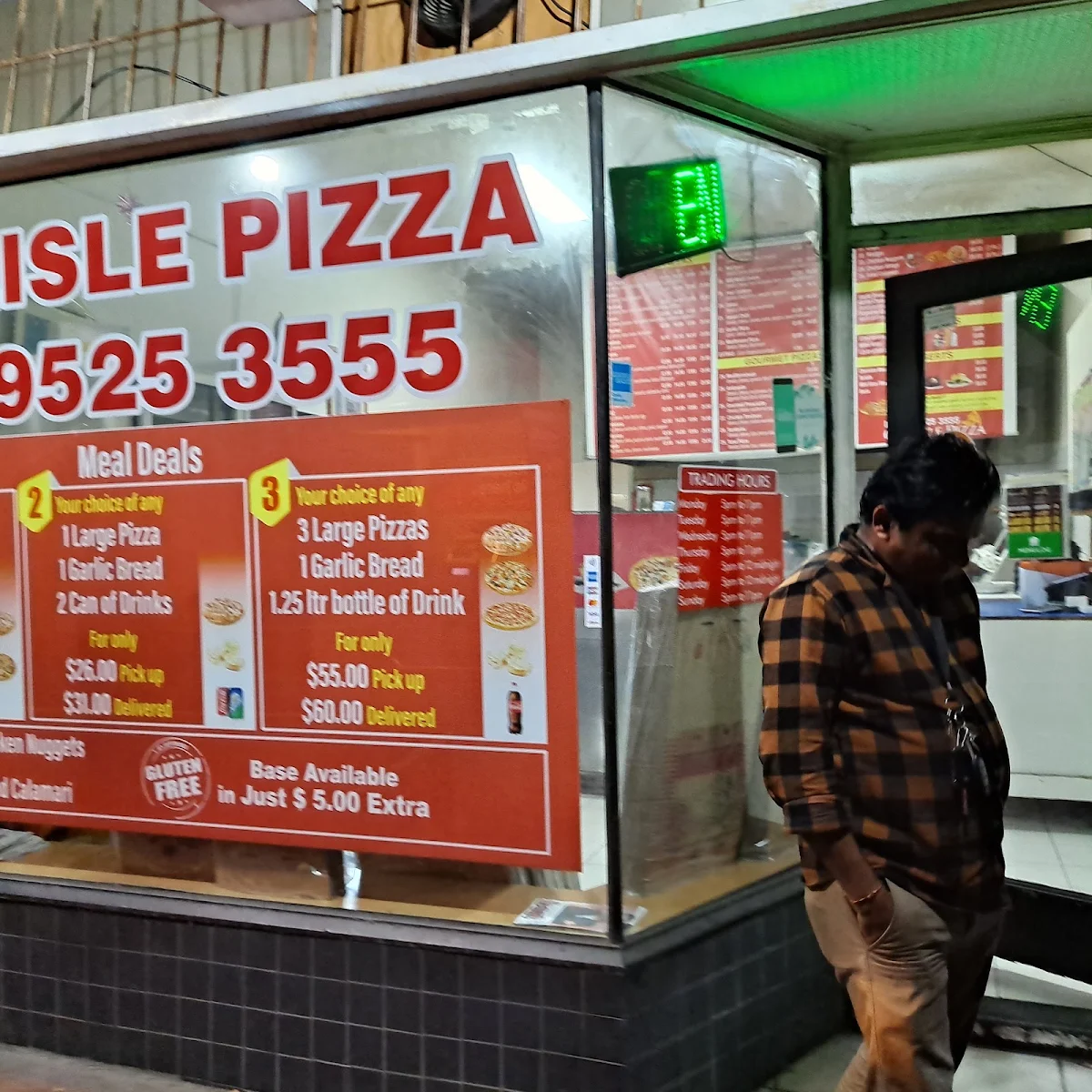 Menu, Carlisle Pizza