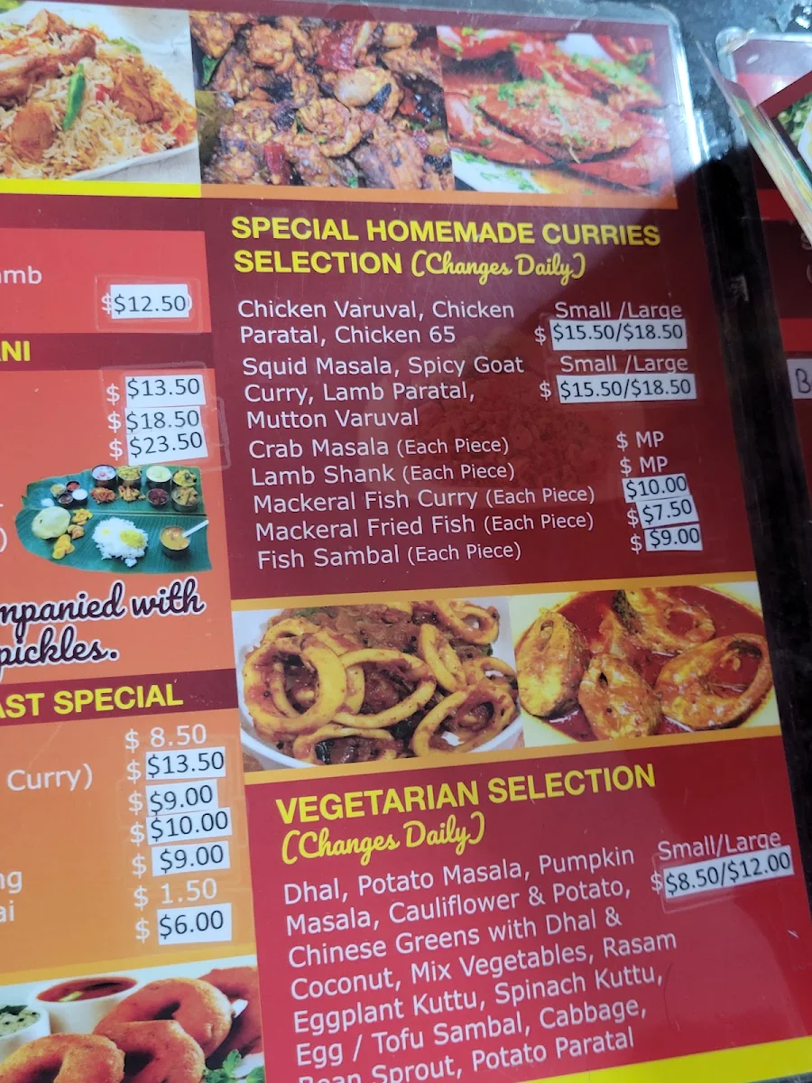 Menu, Cafe Rasa Sayang