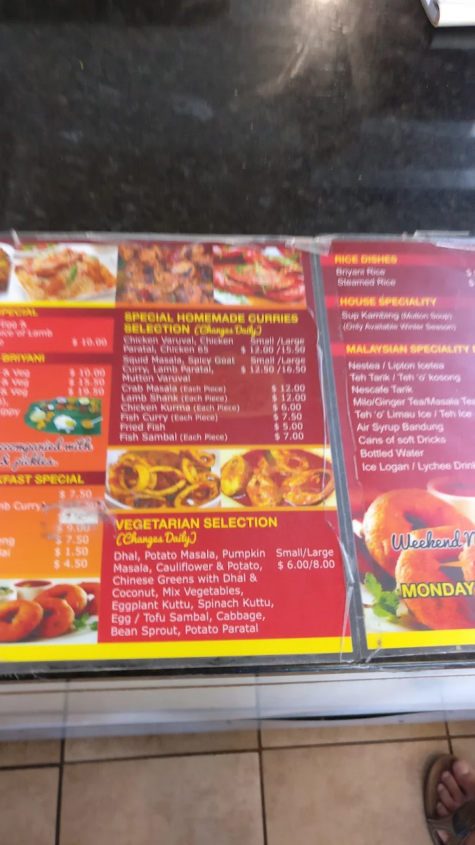 Menu, Cafe Rasa Sayang