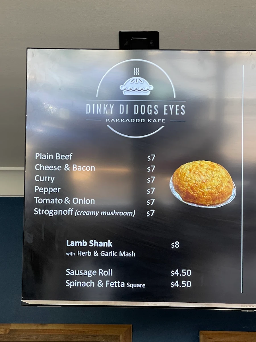 Menu, Kakkadoo Kafe