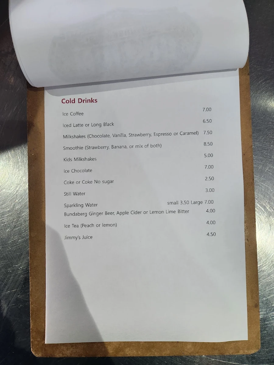 Menu, Mint Road