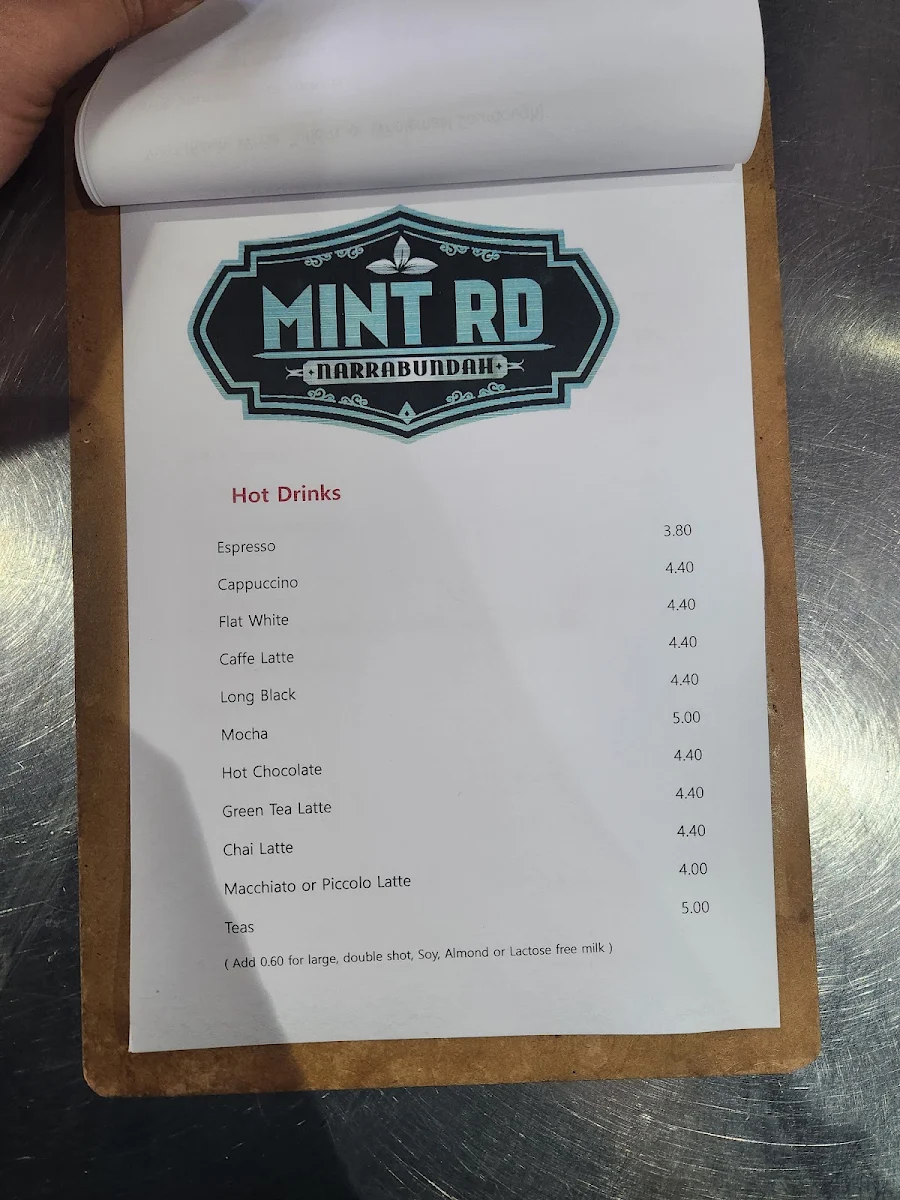 Menu, Mint Road