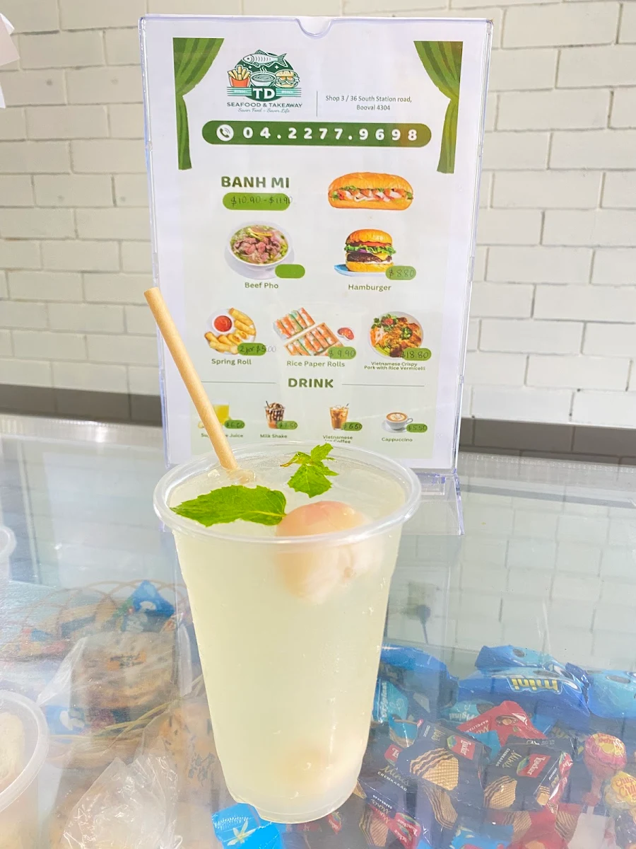 Menu, TD Seafood & Takeaway