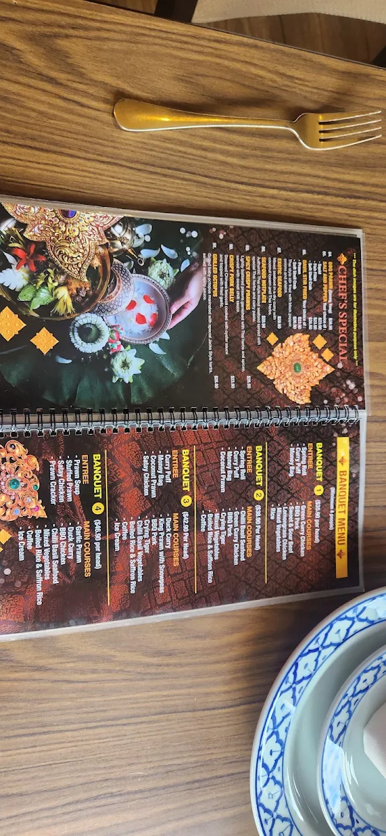 Menu, AXE Thai Restaurant