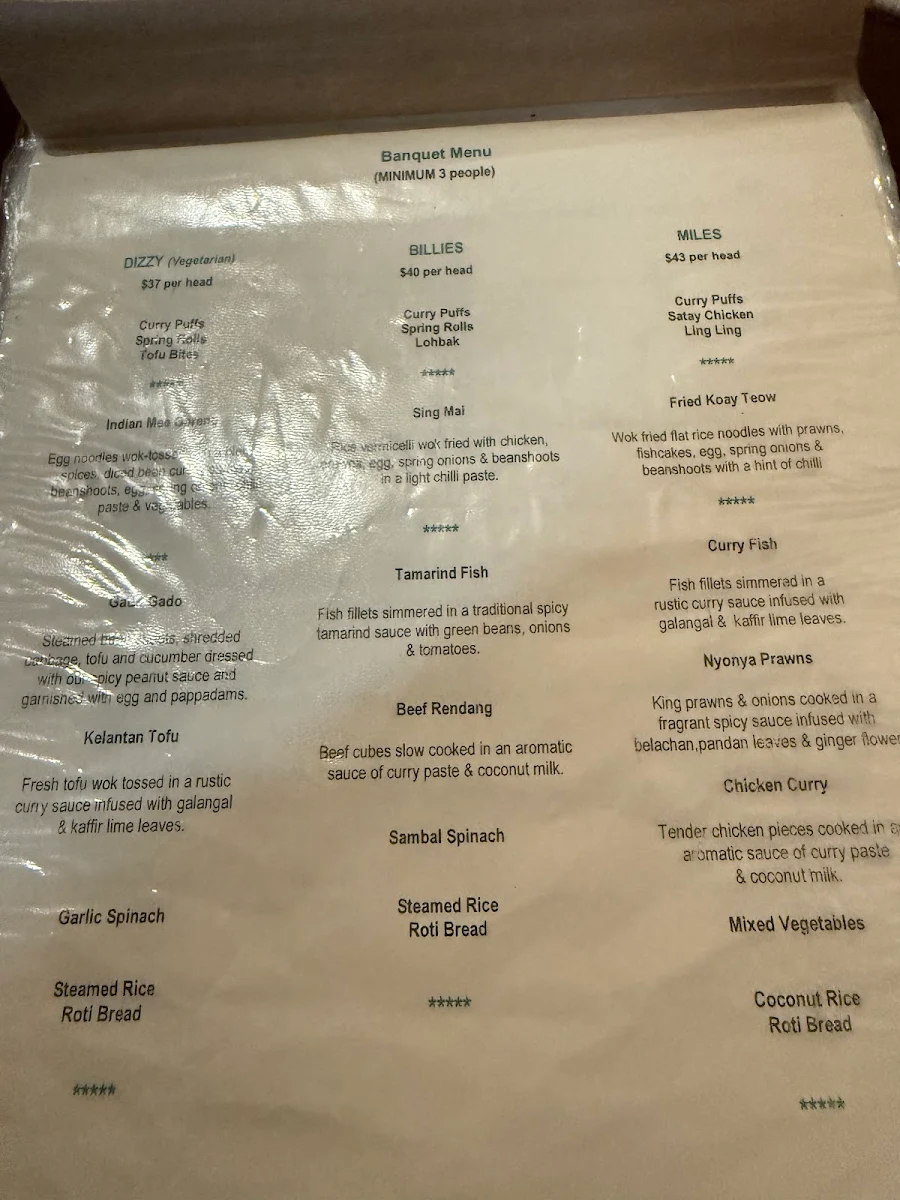 Menu, Chinta Ria Soul