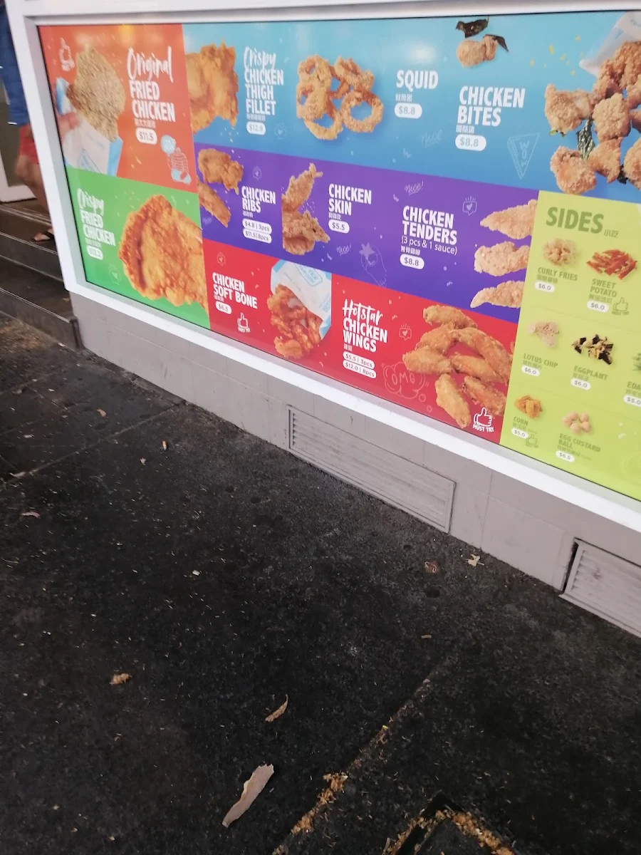 Menu, Hot Star Large Fried Chicken