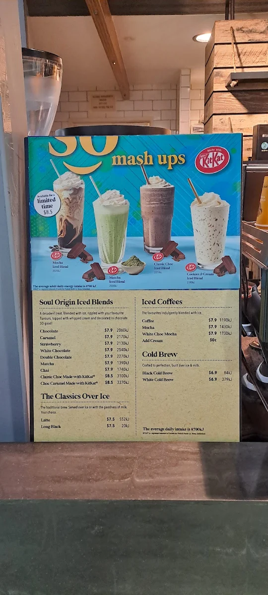 Menu, Soul Origin Spencer Outlet