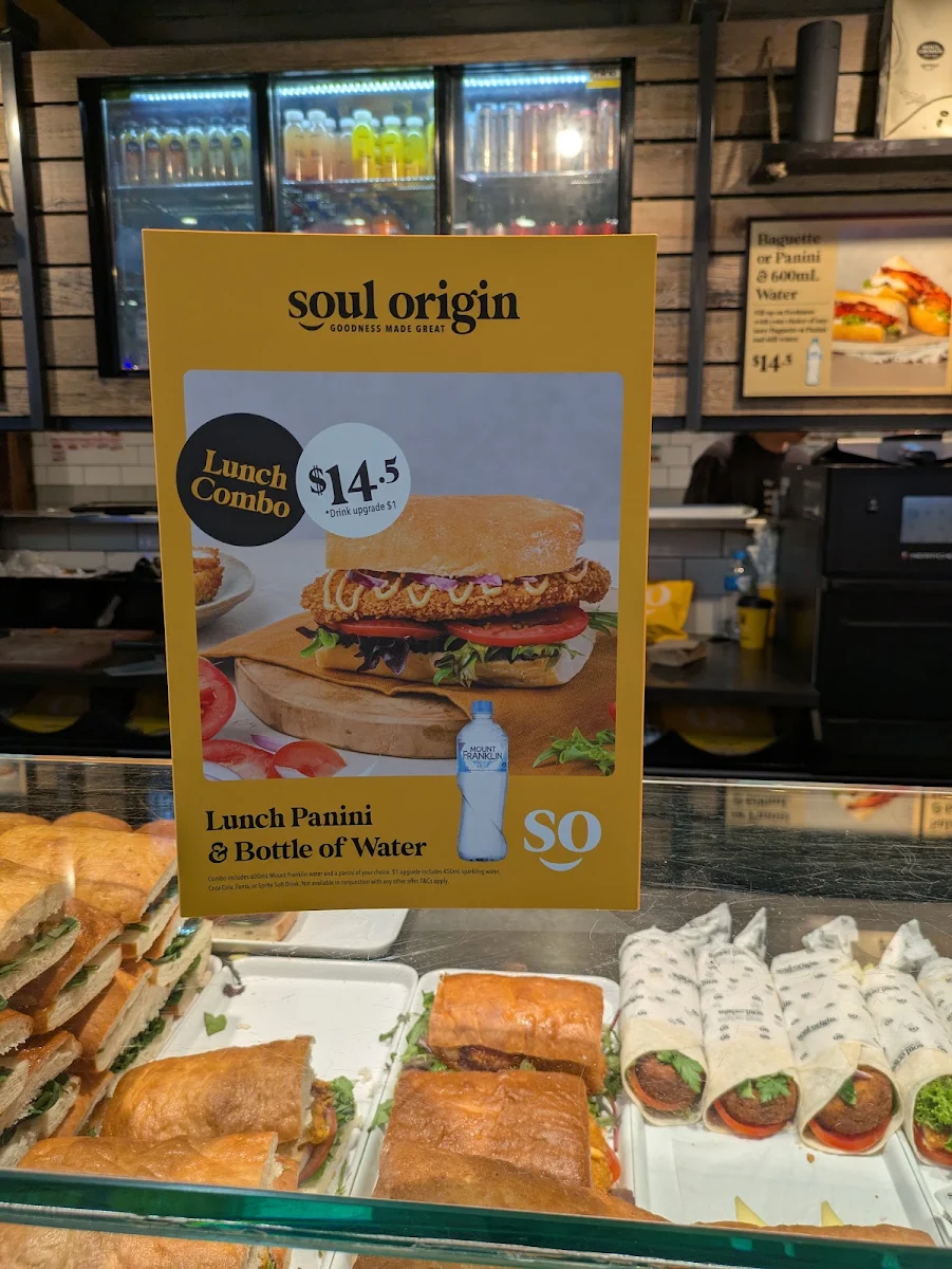 Menu, Soul Origin Spencer Outlet