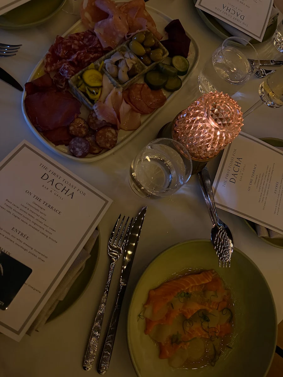 Menu, Dacha Bar & Grill