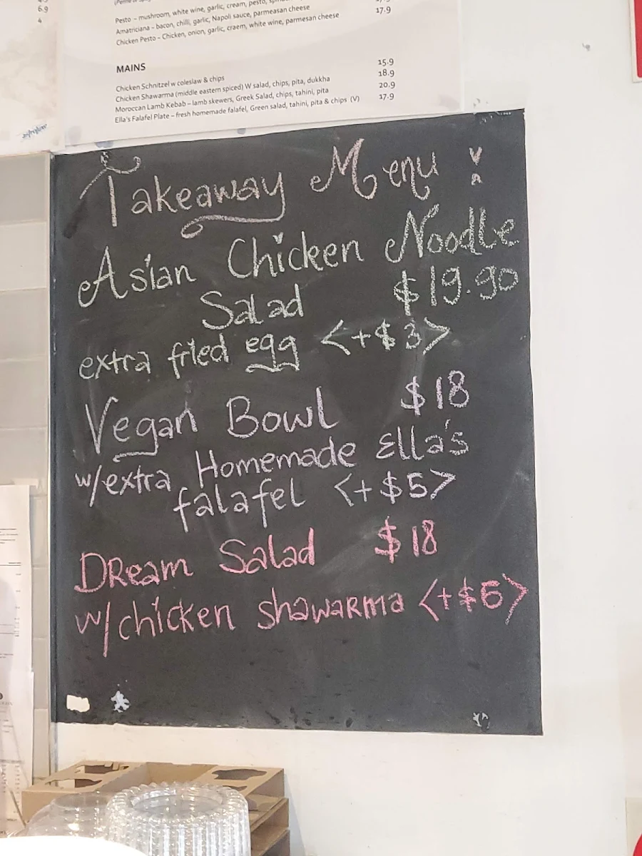 Menu, Astroluxe Cafe